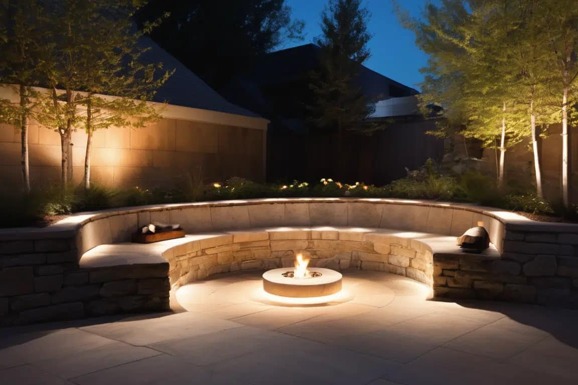 Cozy Masonry Seating Area