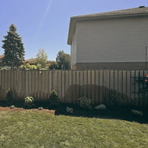 The clients wanted to soften the look of their bare fence while maintaining a clean and balanced garden design. Together we selected plants that would stay below fence height, complemented by a decorative tree placed strategically to help screen the neighboring property over time. The result is a thoughtfully planned garden that will continue to grow and flourish in the coming years. Project 15 Planting Project