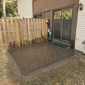 This small backyard required a full transformation due to an uneven patio, deteriorating garden edging, and a patchy lawn filled with weeds. Our team leveled the area with proper grading, installed a new interlock patio that complements the home’s facade, built a new entrance step, and added a pressure-treated wooden garden edge. The project was completed with fresh sod, resulting in a completely renewed outdoor space. Project 21 Complete Backyard Redesign