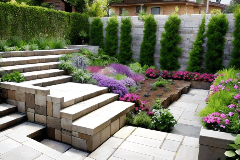 Elegant Masonry Retaining Wall